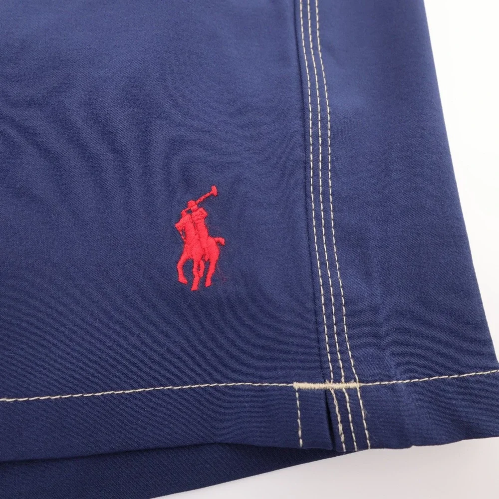 NEW Polo Ralph Lauren Core Replen Swim Trunks Mesh Liner Navy Blue Mens XXL